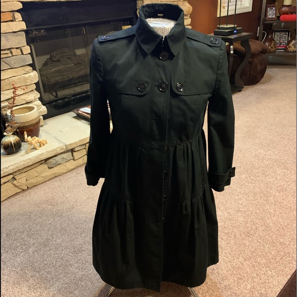 Burberry trench coat black coat